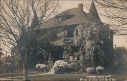 Home of Professor J.O. Griffin - Stanford University Postcard