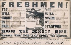 Freshman You Will Swim at Stanford Postcard