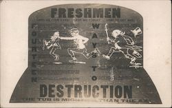 Freshman Destruction - Stanford University California Postcard Postcard Postcard