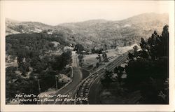 The "old" & the "new" roads to Santa Cruz from Los Gatos, Calif California Postcard Postcard Postcard