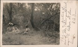 Three Women Sitting in the Grass Los Gatos, CA Postcard Postcard Postcard