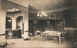 Interior of Library Gilroy, CA Postcard Postcard Postcard