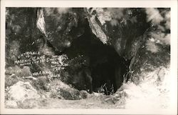 Entrance to Masonic Cave where the 1st 5 meetings were held 1854 Postcard