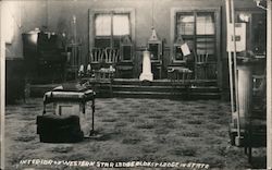 Interior of Western Star Lodge-Oldest lodge in state Shasta, CA Postcard Postcard Postcard