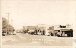 A Business Section Willows, CA Postcard Postcard Postcard