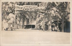 Christmas Morning at Camp Curry Yosemite, CA Postcard Postcard Postcard