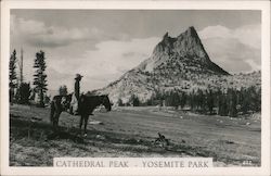 Cathedral Peak - Yosemite Park Ansel Adams? California Postcard Postcard Postcard