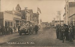 Parade, July 4, 1911 Postcard