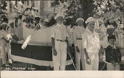 Firemen's Float Postcard