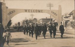 Men in Uniform, Parade California Postcard Postcard Postcard