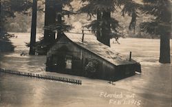 House Flooded out in 1915, Dyerville Postcard