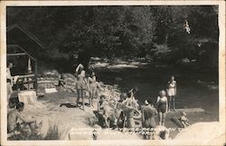 Swimming at Kyburz Resort on the American River California Postcard Postcard Postcard