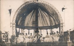 A Woman Sitting on a Throne Surrounded with Other Women Lodi, CA Postcard Postcard Postcard