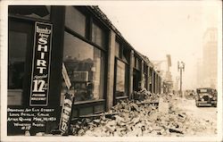 Broadway and Elm Street after the Earthquake in 1933 Postcard