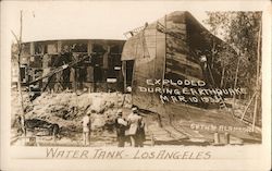 Water Tank exploded during earthquake Mar. 10, 1933 64th & Alameda Postcard