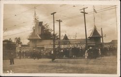 People Waiting for Great White Fleet Parade Los Angeles, CA Postcard Postcard Postcard