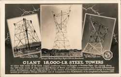 Giant 18,000 LB. Electric Towers Postcard