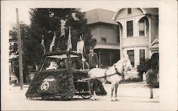 Los Angeles Fire Dept. Floral Parade Postcard