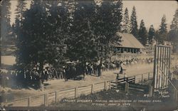 Italian Strikers Making Demonstration at Company Store 1909 McCloud, CA Postcard Postcard Postcard