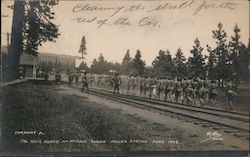 National Guard Company A during Italian strike June 1909 McCloud, CA Miller Photo Postcard Postcard Postcard