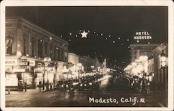 Tenth Street at Night Postcard