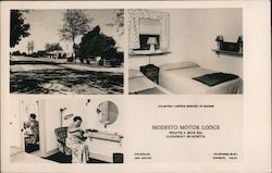 Modesto Motor Lodge Postcard