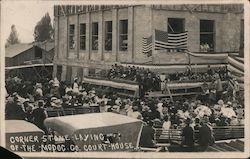 Corner Stone Laying of the Madoc. Co. Court House Fresno, CA Postcard Postcard Postcard