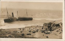 S. S. Santa Rosa Wrecked Near Point Arguello Postcard