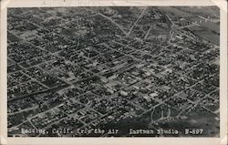 View of City From the Air Redding, CA Eastman Studio Postcard Postcard Postcard