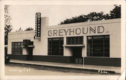 Greyhound Depot Redding, CA Postcard Postcard Postcard