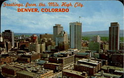 Greetings From The Mile High City Denver, CO Postcard Postcard