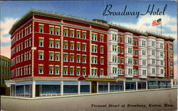 Broadway Hotel, Tremont Street At Broadway Boston, MA Postcard Postcard