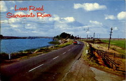 Levee Road Sacramento River Postcard