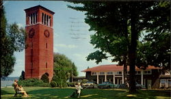 Miller Bell Tower And College Club Postcard