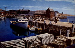 Motif Number One And Bearskin Neck From T Wharf, Cape Ann Rockport, MA Postcard Postcard