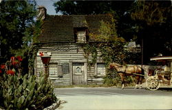 Oldest Wooden Schoolhouse In U. S. A Postcard