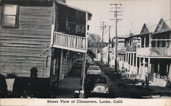 Street View of Chinatown Locke, CA Postcard