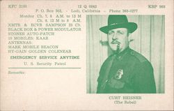 KFC2100 12Q0843 KBP968 Emergency Service Anytime U.S. Security Patrol Curt Heisner (The Rebel) Lodi, CA Postcard Postcard Postcard