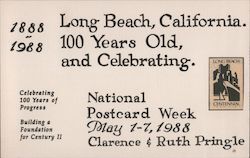 Long Beach, California - 100 Years Old and Celebrating Postcard Postcard Postcard