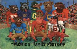 Pacific 8 Family Potrait California Football Postcard Postcard Postcard