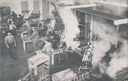 George E. Hyde & Co. Syrup room during fruit packing season in Campbell. Postcard