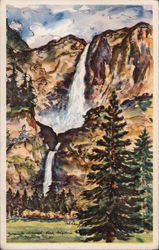 Yosemite National Park: Yosemite Falls California Postcard Postcard Postcard