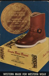 Western Made for Western Wear Santa Rosa Brand Boot Sonoma, CA Postcard Postcard Postcard