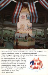 San Francisco Bicentennial Cake California Postcard Postcard Postcard