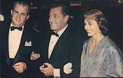 Cyd Charisse and Husband, Tony Martin Arrive at the Glamorous Hollywood Premiere Postcard