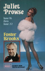 Juliet Prowse and Foster Brooks at the Celebrity Room Theater Restaurant Postcard