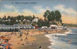 Beach at Capitola California Postcard Postcard Postcard