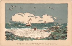 Sand From Beach at Carmel By The Sea, California Postcard