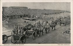 Artillery Passing in Review Postcard