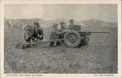 Anti-Tank Gun Ready for Action Postcard